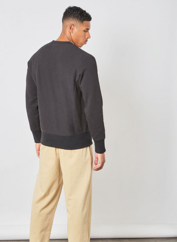 Embroidered Logo Sweatshirt Black