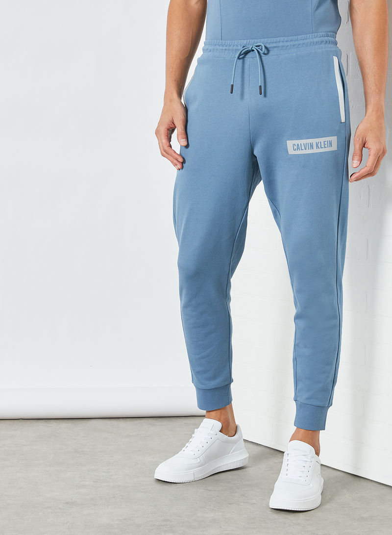 Tapered Drawstring Joggers Blue