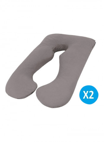 2-Piece U Shape Pregnancy And Maternity Pillow