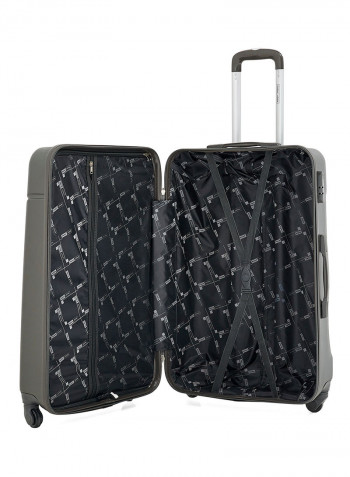Hardside 3 Piece Luggage Trolley Set Dark Grey
