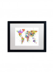 Oregon Map Canvas Wall Art multicolour 18 x 24inch