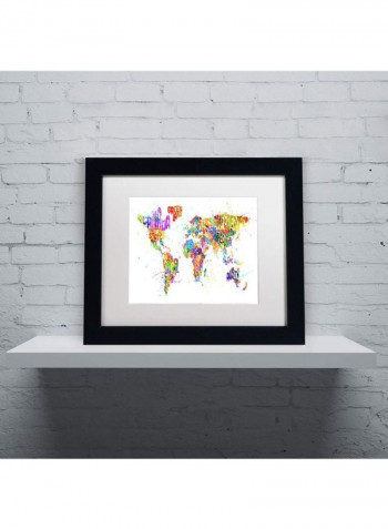 Oregon Map Canvas Wall Art multicolour 18 x 24inch