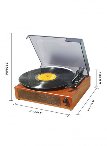 Vintage Classic Portable Gramophone With Built In Stereo Speaker I5411-A Multicolour