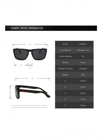 Wayfarer Polarized Sunglasses - Lens Size: 43 mm