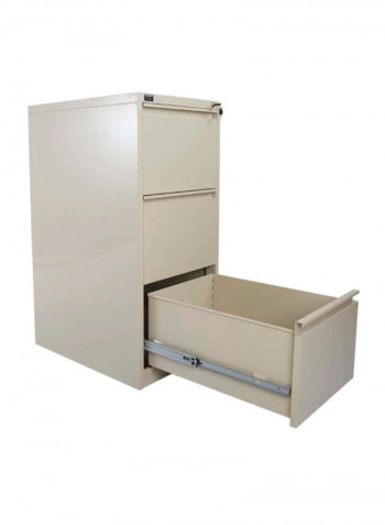3-Drawer Filling Cabinet Beige 47x101.5x62.5centimeter