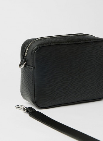 Textured Crossbody Bag Black