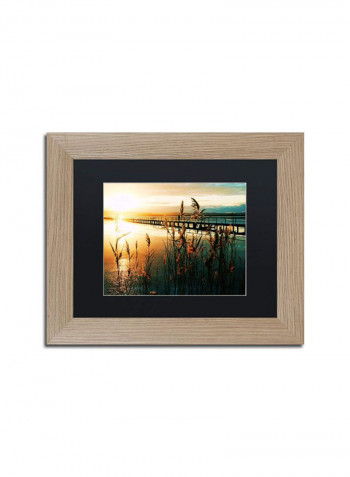Wish You Were Here Birch Frame Wall Art Multicolour 11 x 14inch