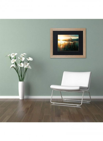 Wish You Were Here Birch Frame Wall Art Multicolour 11 x 14inch