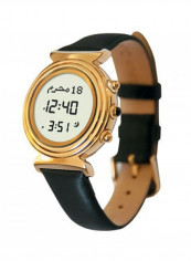 Women's Leather Digital Quartz Watch Wf14l