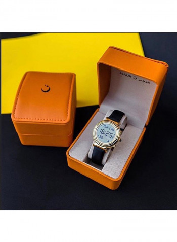 Women's Leather Digital Quartz Watch Wf14l