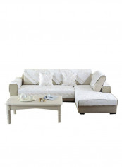 Floral Pattern Anti-Slip Sofa Cover White reviews Floral Pattern Anti-Slip Sofa Cover White