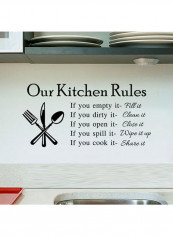 Kitchen English Quote Wall Sticker Black/White reviews Kitchen English Quote Wall Sticker Black/White