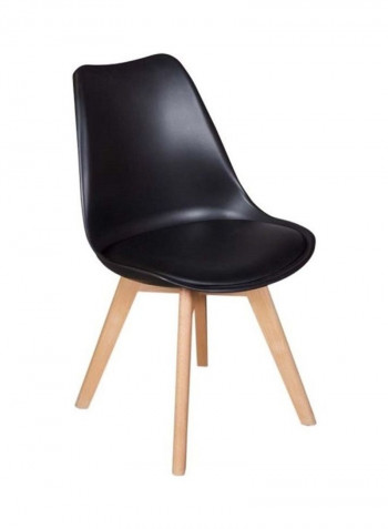 Set Of 3 Classic Style Dining Chair Black/Beige 56x82x48cm