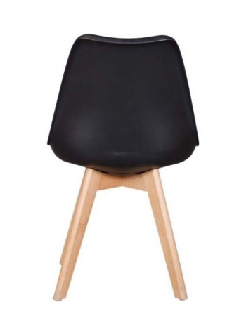 Set Of 3 Classic Style Dining Chair Black/Beige 56x82x48cm