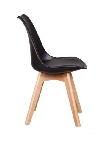 Set Of 3 Classic Style Dining Chair Black/Beige 56x82x48cm