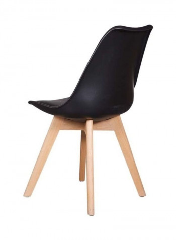 Set Of 3 Classic Style Dining Chair Black/Beige 56x82x48cm