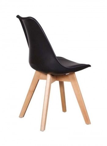 Set Of 3 Classic Style Dining Chair Black/Beige 56x82x48cm