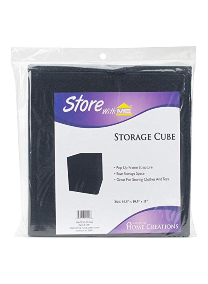 Square Storage Cube Black 10.5x11x0.6inch