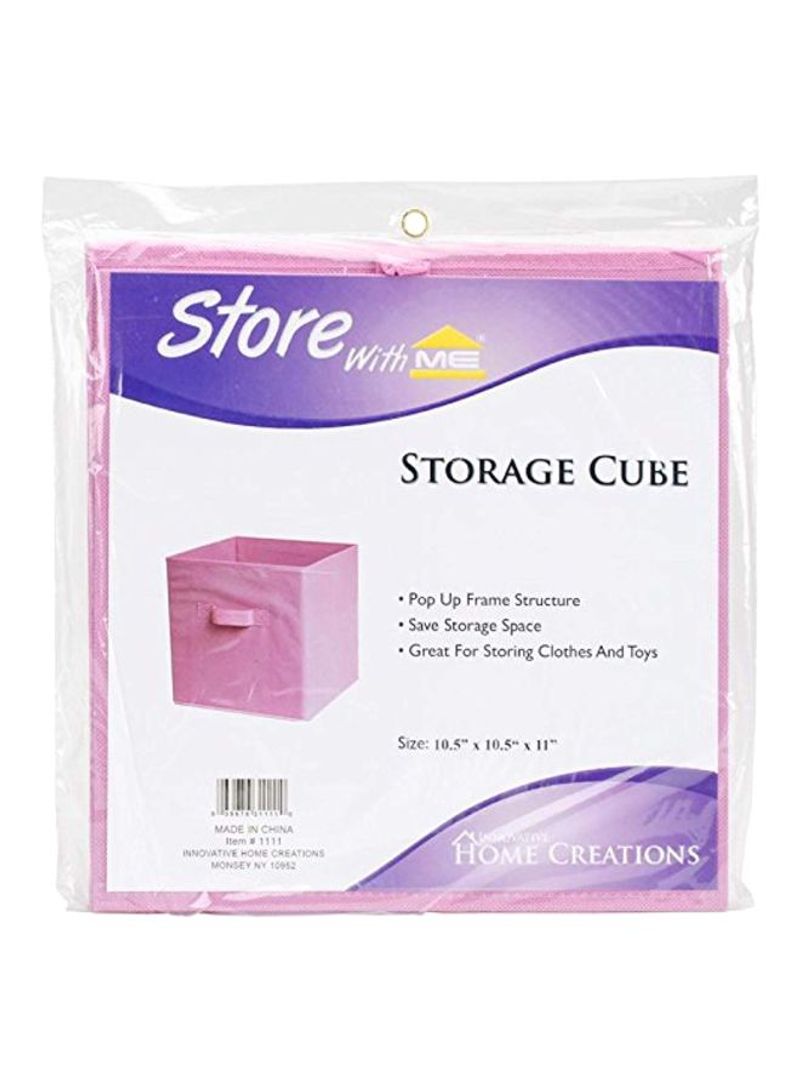 Square Storage Cube Pink 10.5x11x0.6inch