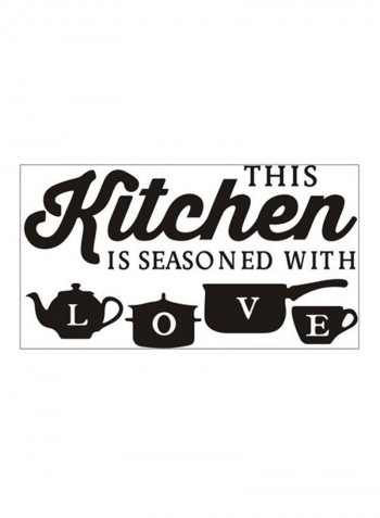 English Quote Kitchen Wall Stickers Black 60 x 90cm