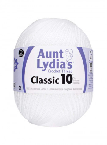 Jumbo Crochet Thread White 2730yard
