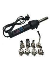 Portable Hot Air Gun with 8 Nozzles Ceramic Heating Core LED Digital Display Air Flow Temperature Adjustable EU Plug 220V 650W reviews Portable Hot Air Gun with 8 Nozzles Ceramic Heating Core LED Digital Display Air Flow Temperature Adjustable EU Plug 220V 650W