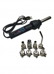 Portable Hot Air Gun with 8 Nozzles Ceramic Heating Core LED Digital Display Air Flow Temperature Adjustable US Plug 110V 650W reviews Portable Hot Air Gun with 8 Nozzles Ceramic Heating Core LED Digital Display Air Flow Temperature Adjustable US Plug 110V 650W