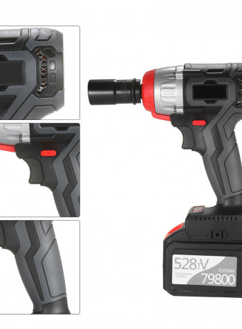 Cordless Multifunction Impact Wrench Kit With Carrying Case Black 40 x 10 x 31cm