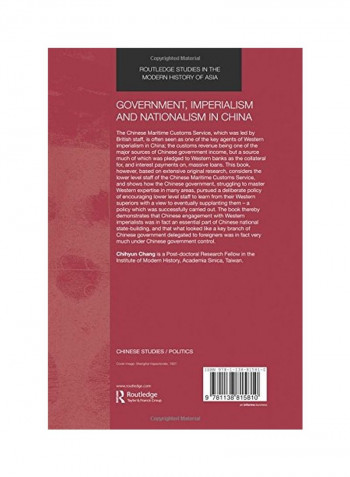Government, Imperialism And Nationalism In China Paperback