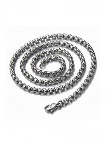 Stainless Steel Pendant Necklace With Zircon