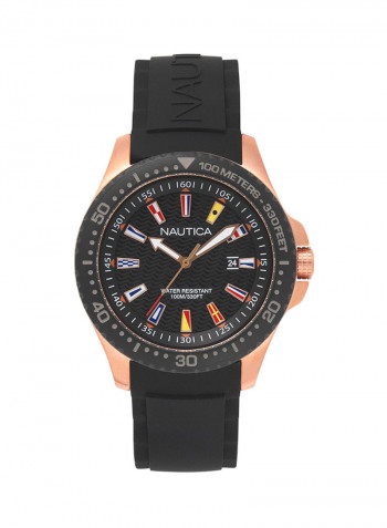 Men's Water Resistant Silicone Analog Watch NAPJBC006