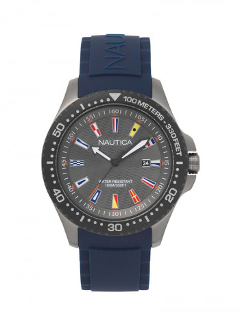 Men's Water Resistant Silicone Analog Watch NAPJBC008