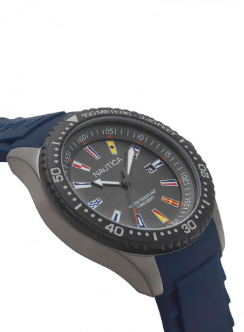 Men's Water Resistant Silicone Analog Watch NAPJBC008