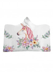 Cartoon Unicorn Hooded Blanket Cotton Multicolour 150x200centimeter