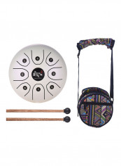 8-Tone Steel Tongue Drum With Carry Bag