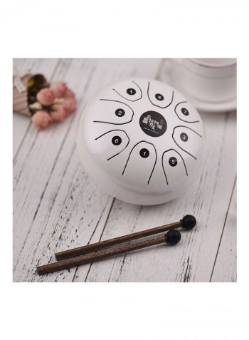 8-Tone Steel Tongue Drum With Carry Bag