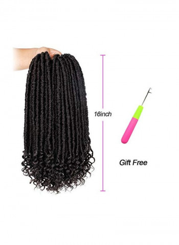 6-Piece Faux Locs Crochet Hair Extension 1B 16inch