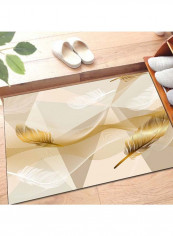 Feathers Pattern Non-Skid Rug Multicolour 140x200cm