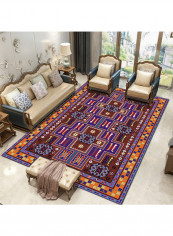 Simple Print Anti-Skidding Bedroom Carpet Multicolour 140 x 200cm