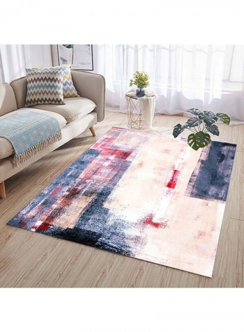 Soft Rectangle Print Anti-Skidding Simple Rug Multicolour 140x200cm