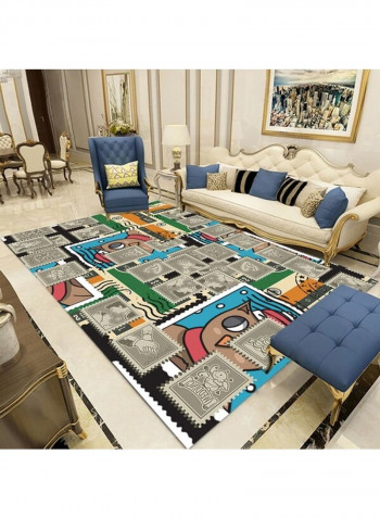 Classic Print Living Room Durable Simple Rug Multicolour 120x160cm
