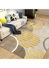 Modern Geometric Pattern Supple Anti-Slip Rug Multicolour 140x200cm