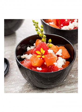 100-Piece Plastic Bowls With Lid Black 1.8x3inch