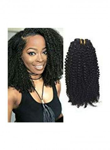 7-Piece Clip-In Hair Extension Black 14inch