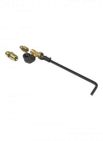 Gas Log Valve With Adapter Black/Gold