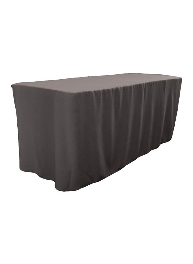 Polyester Poplin Fitted Tablecloth Dark Grey 72x30x30inch