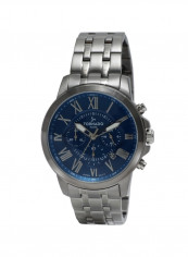 Men's Tornado Men's Watch Chronograph Display Blue Dial Grey Stainless Steel Bracelet - T6103-Xbxl