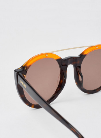 Women's Full Rim Acetate Round Sunglasses - Lens Size: 52 mm