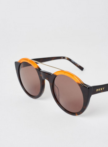 Women's Full Rim Acetate Round Sunglasses - Lens Size: 52 mm