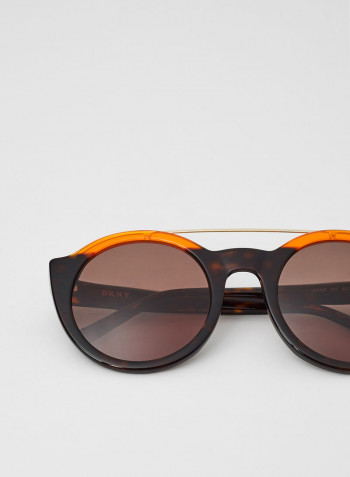 Women's Full Rim Acetate Round Sunglasses - Lens Size: 52 mm